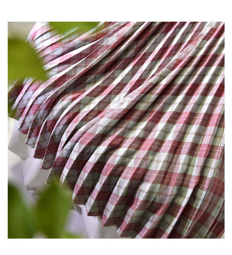 Women's Clothing Chic temperament slim plus size pleated skirt autumn and winter new high waist A line skirt women's medium and long_autovado.com