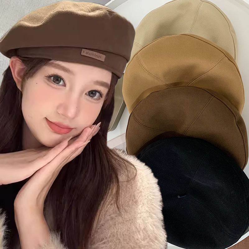 Hot Sale Classic Vintage Berets for Women Fashion Wool Felt Warmer Hat Cap Black Brown French Hats Autumn and Winter Outdoor Caps_autovado.com