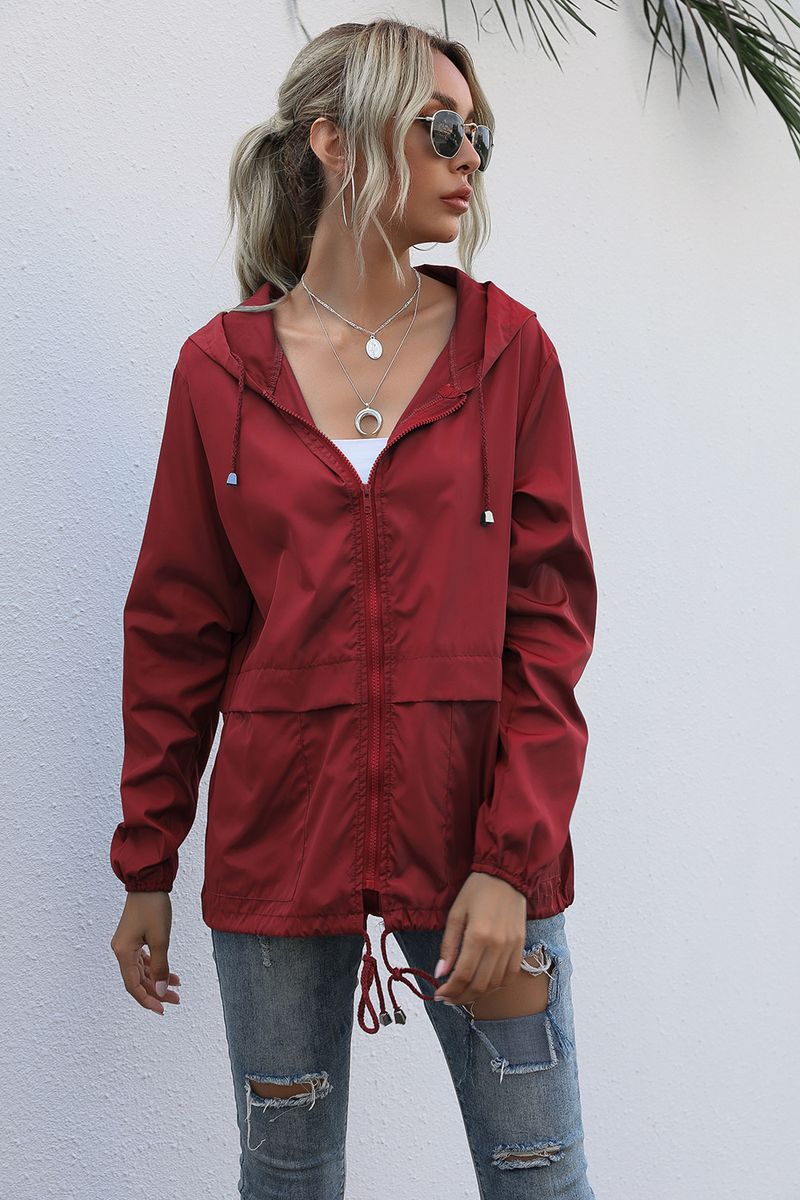 Women's Zipper Hoodie Lightweight Outdoor Hiking Raincoat Jacket Jacket Ready in Stock_autovado.com