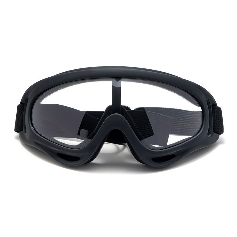 Unisex Anti-Dust Goggles For Cycling, Motorcycling & Outdoor Sports – Windproof, Interchangeable Lenses (Black Frame With Clear/Yellow/Smoke)_autovado.com
