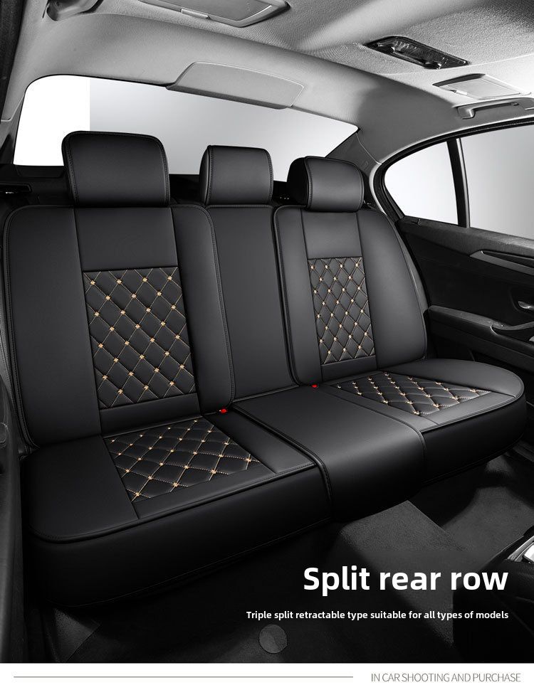 New Crown All-inclusive Full Leather Diamond Four Seasons Car Cushion Four Seasons Universal Dog Head Cartoon Car Seat Cover_autovado.com