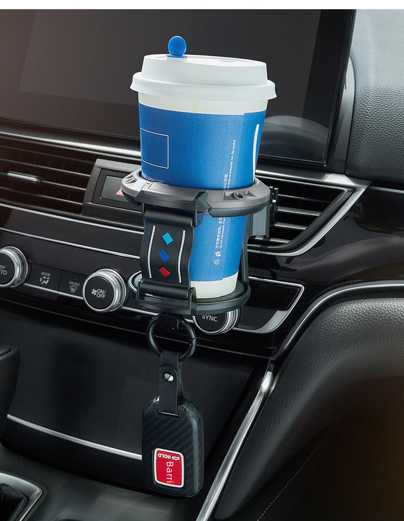 Car water cup holder car air conditioning outlet beverage holder milk tea cup holder ashtray fixing bracket with Hook_autovado.com