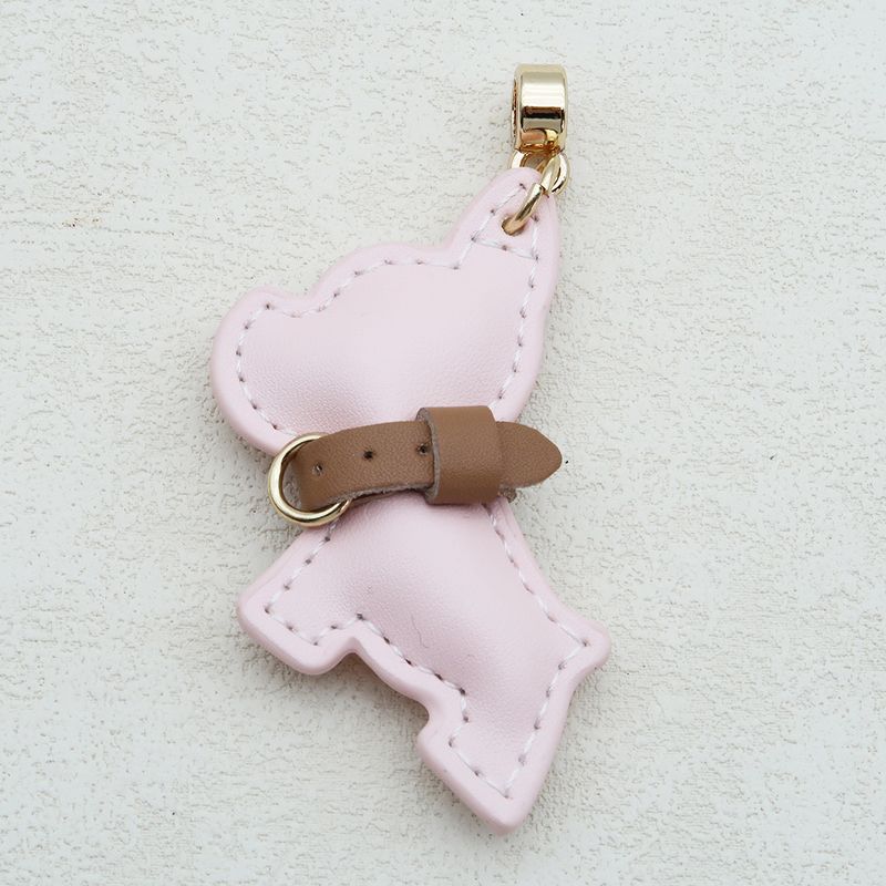 Handmade Genuine Leather Puppy Keychain Anti Lost Lanyard Pendant French Fighting Dog Car Keychain Braided Rope Keychain_autovado.com