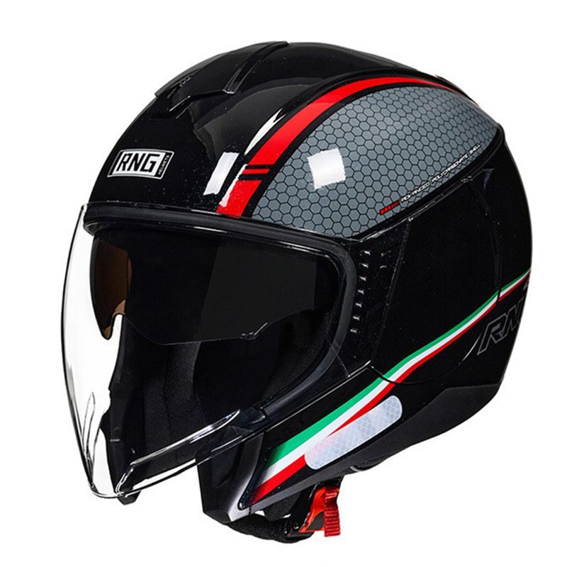 3C Certified Motorcycle Bluetooth Helmet - Lightweight ABS 3/4 Half Helmet For Men & Women, Multi-Color Options With UV-Protective Visors_autovado.com
