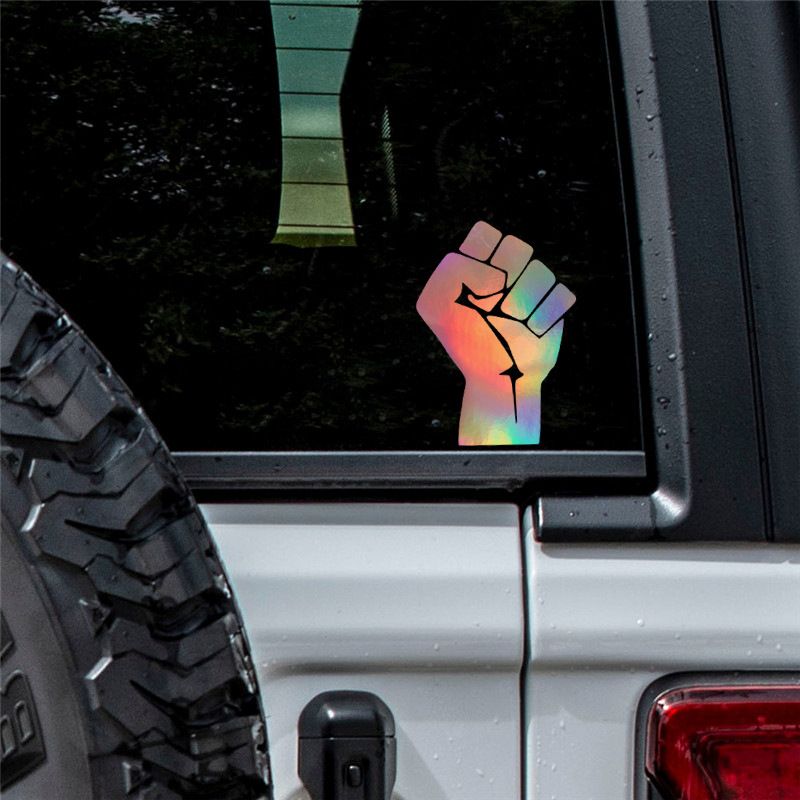 Clenched fist inspirational vinyl car decoration sticker home glass window wall notebook pvc sticker_autovado.com