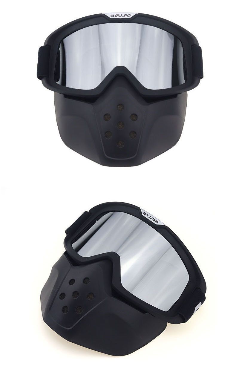 Retro Motorcycle Goggles – Anti-Fog, UV Protection, Interchangeable Lenses – Off-Road, Motocross, Cycling – Durable PC Frame_autovado.com