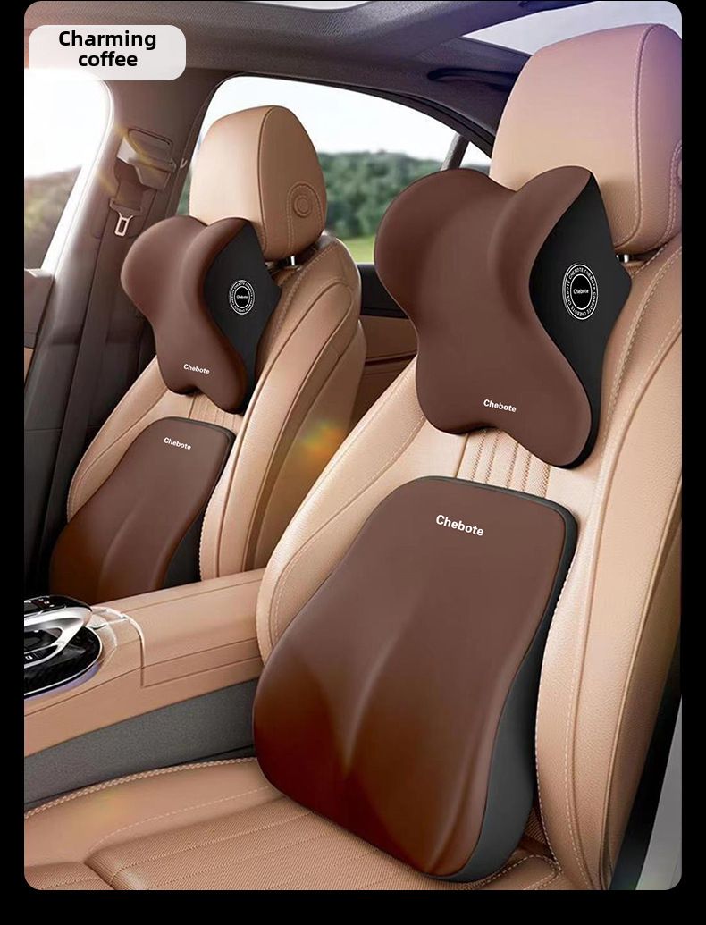 Comfortable lumbar support neck pillow car neck pillow seat cushion neck memory foam Four Seasons universal car pillow waist cushion_autovado.com