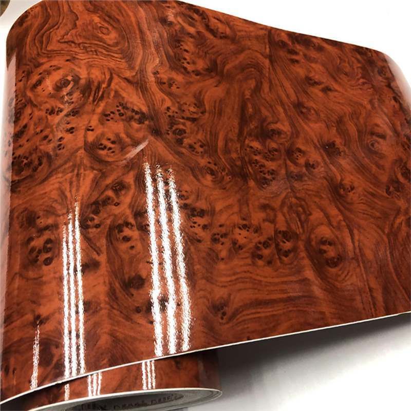 High-end Interior Car Color Change Glossy Peach Wood Grain Center Console Film Modification Renovation Sticker_autovado.com