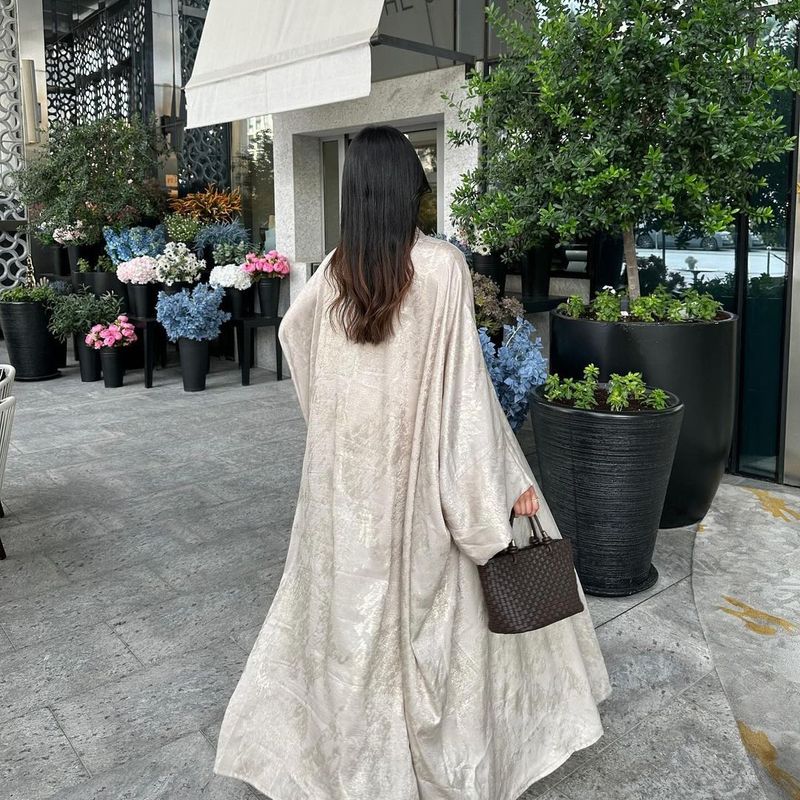 Women's Clothing Arab Dubai modern Muslim fashion gold stamped robe abaya outerwear cardigan robe_autovado.com