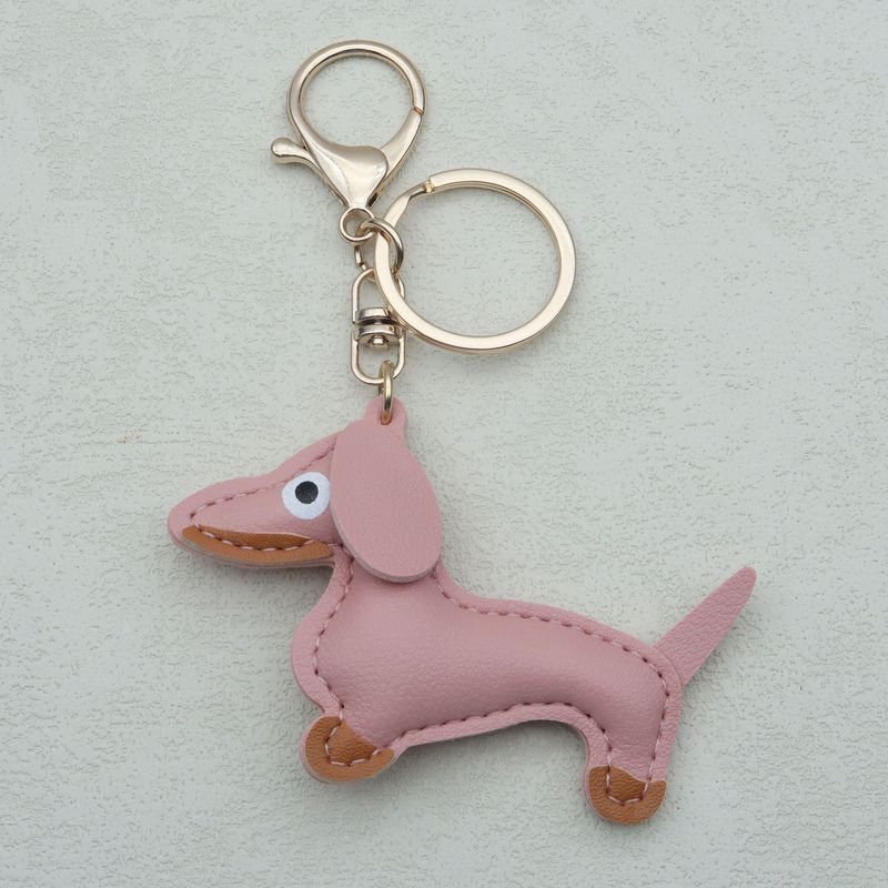 Dachshund Pendant Cute Diy Lanyard Leather Puppy Bag Pendant Schnauzer Couple Car Pendant_autovado.com