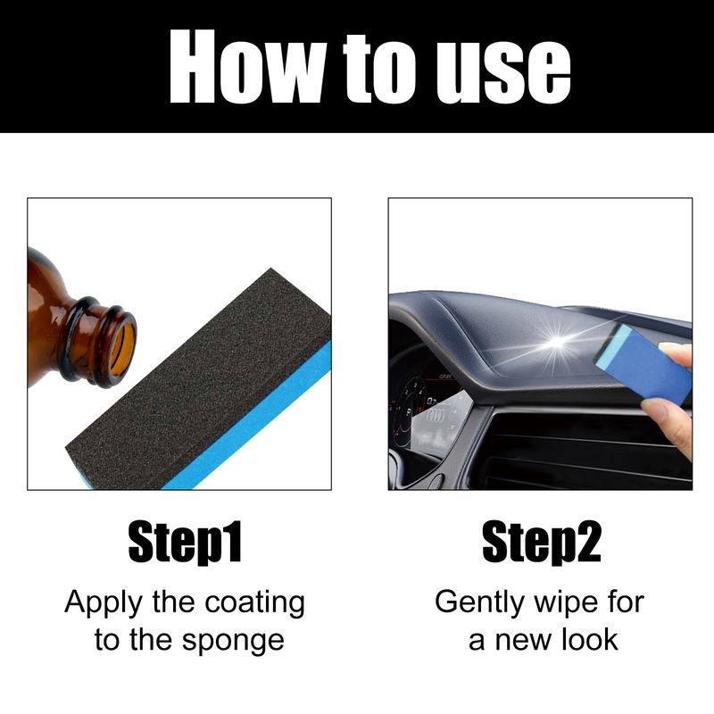 Rayhong 2pcs/setPlastic Retread Coating Automotive Interior Instrument Panel Seat Clean Dust Polishing Maintenance Coating_autovado.com