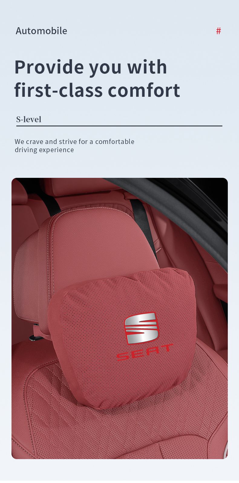 For FR Leon Ibiza Alhambra Arona Arosa Ateca Cordobe Exeo Tarraco Toledo Car Headrest Support Seat Soft Neck Pillow_autovado.com