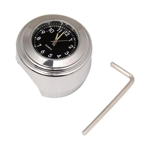 Dustproof Quartz Aluminum Alloy Motorcycle Luminous Time Table Universal Car Handlebar Clock_autovado.com