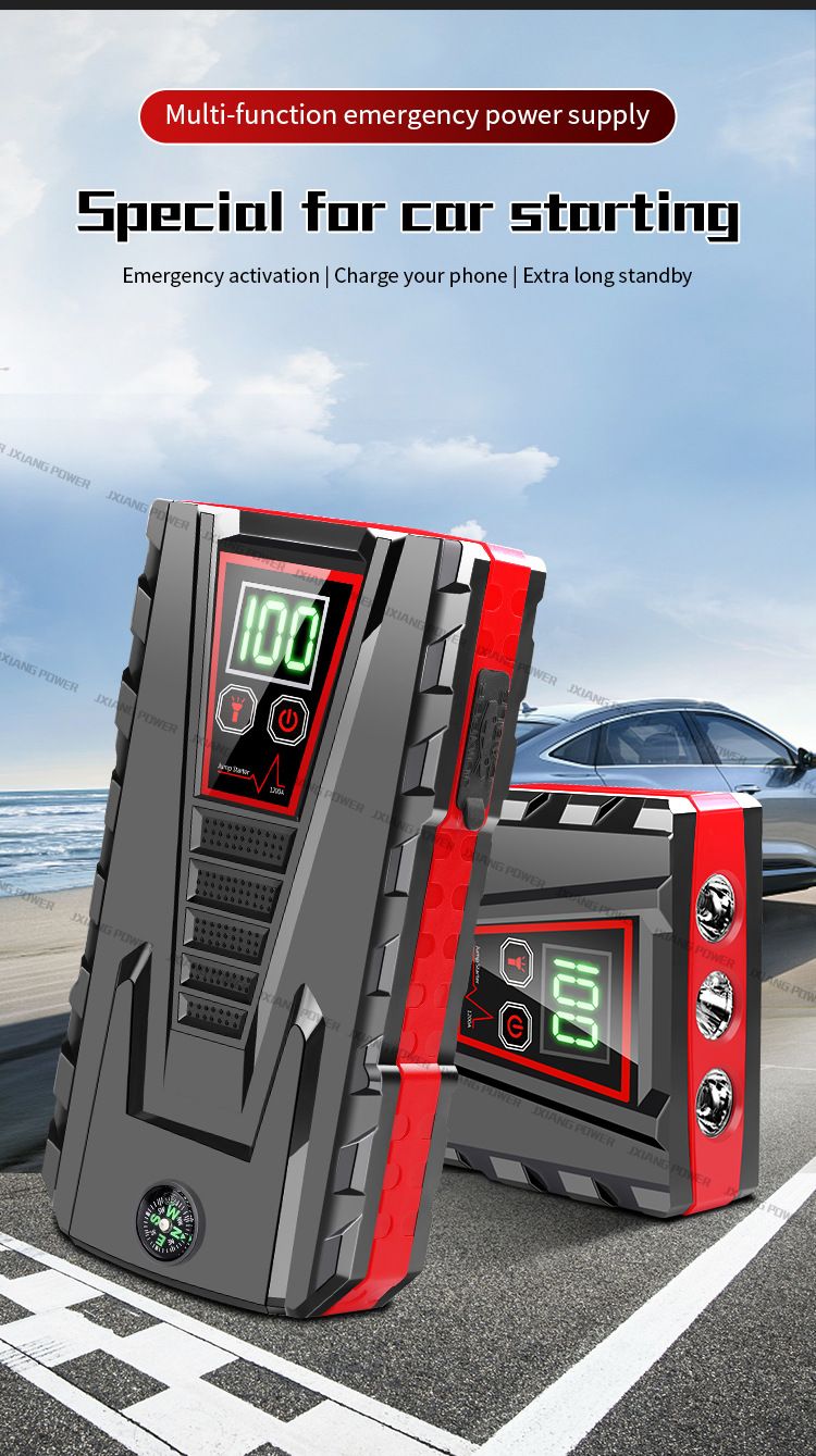 Car Large Capacity Battery Jump Starter Truck Ignition Shockproof Emergency Power Bank_autovado.com