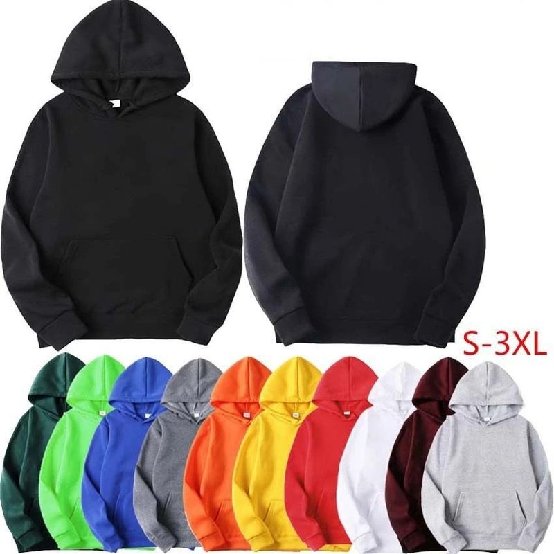 Men's Clothing heavy large size solid color hooded sweatshirt hoodie sweatshirt _autovado.com