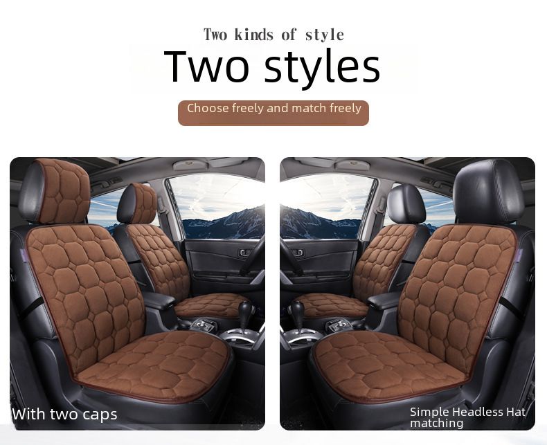 plush front single seat car seat cushion warm breathable bus car seat universal_autovado.com