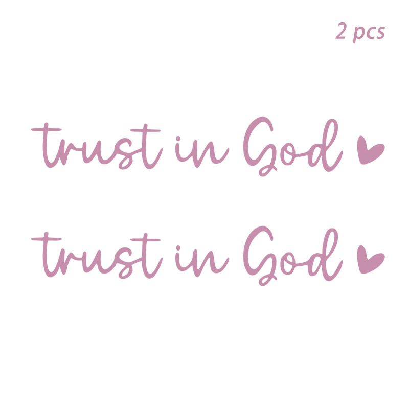 2 pack Trust in god car rearview mirror makeup mirror life decoration stickers_autovado.com