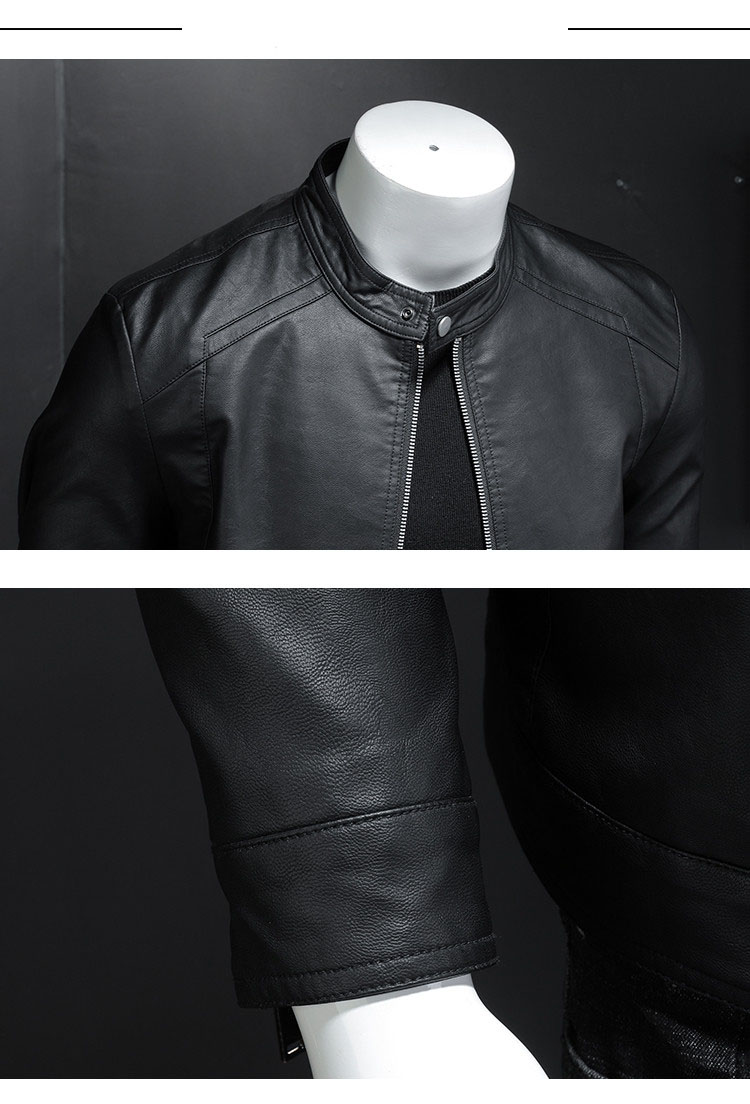 Men's Leather Jacket Men's Autumn/winter Motorcycle Casual Coat Men's_autovado.com