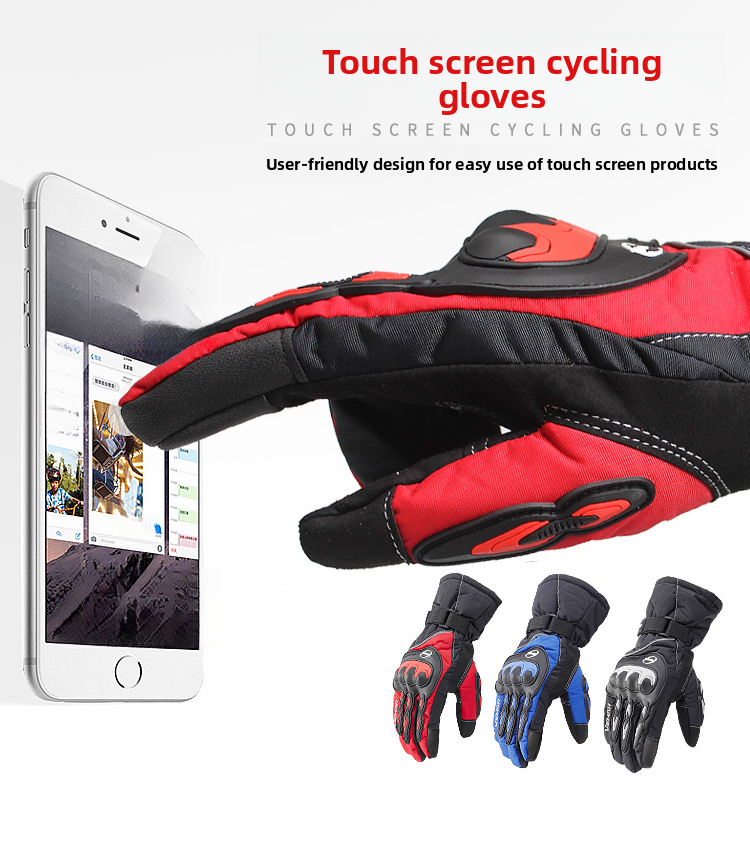 Winter Motorcycle Waterproof Men, Touchscreen Riding Gloves, Electric Vehicle Cold-Proof Thermal Windproof Gloves For_autovado.com