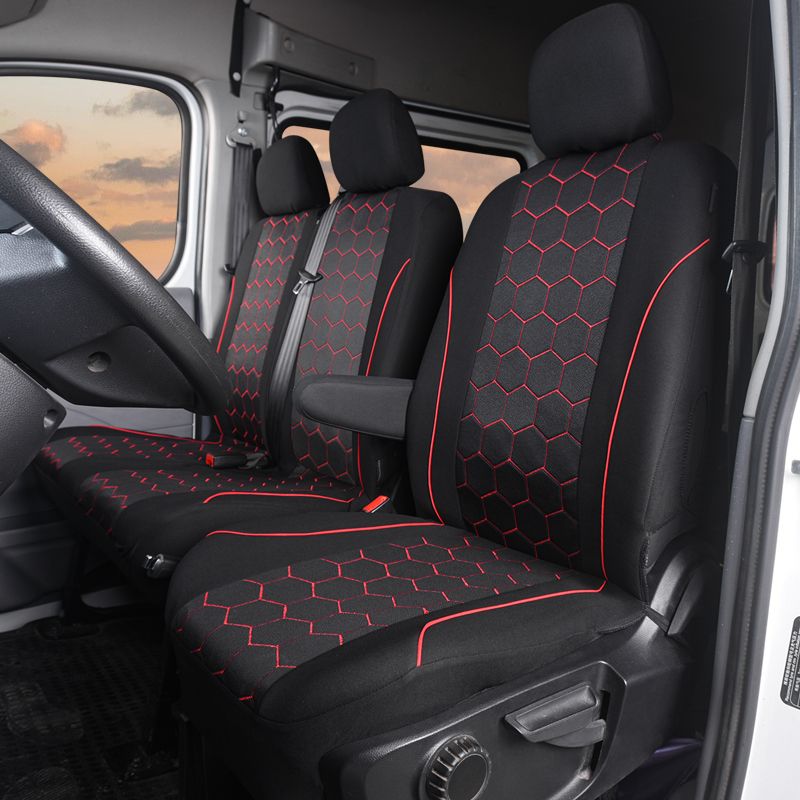 Universal 2+1Heavy Duty Van Seat Covers With Soccer Print Fits Most Trucks,For Nissan Primastar,For Vauxhall Vivaro,For_autovado.com
