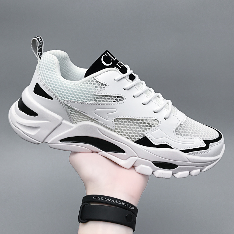 2024 summer mesh shoes men's shoes breathable hollow mesh small size young men's casual sports shoes running shoes_autovado.com
