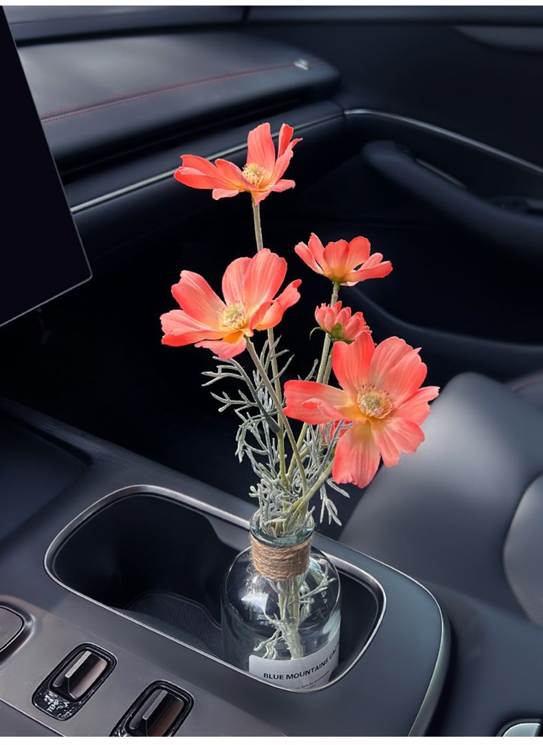 Car bouquet girls, interior accessories good items for cars, center console decorations, high-end simulation vases_autovado.com