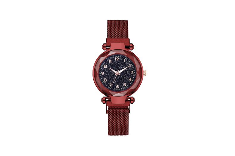 fashion magnet digital Starry Sky women's watch women's red lazy watch_autovado.com