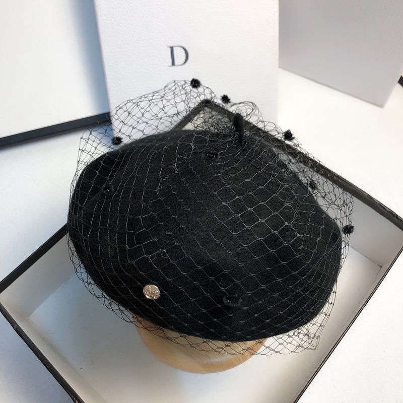 Hot Sale Facinating Meh Veil Wool Beret Autumn Winter Warm Beanie Hat Vintage Felt Caual Painter Hat Female French Beret_autovado.com