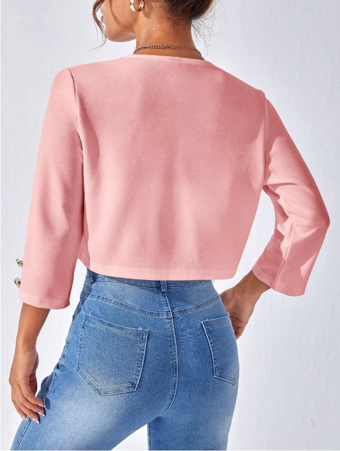 Women's Clothing Fashion Casual Temperament Commuter Niche Top Round Neck Jacket _autovado.com