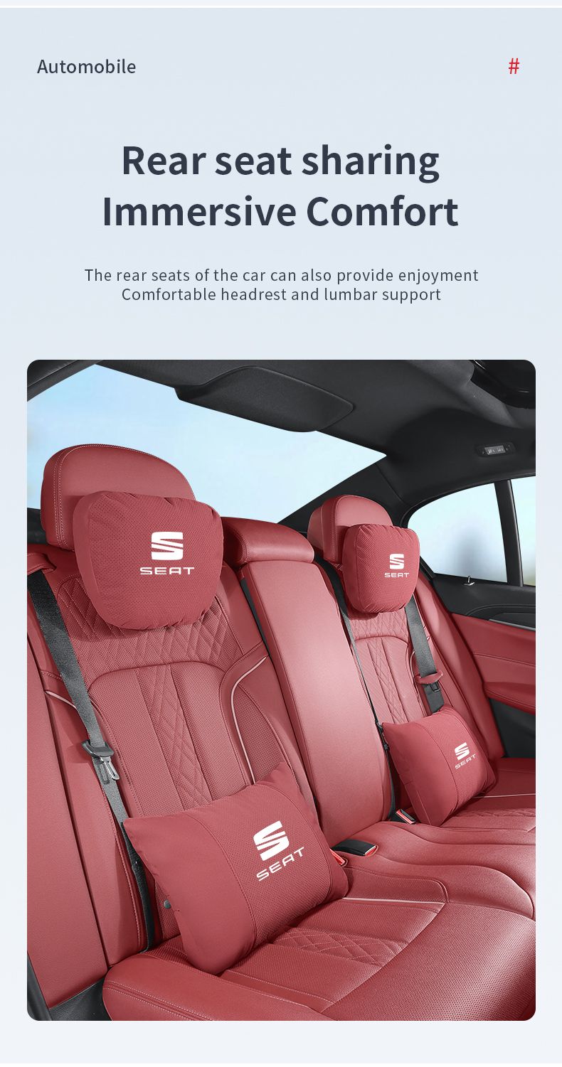 For FR Leon Ibiza Alhambra Arona Arosa Ateca Cordobe Exeo Tarraco Toledo Car Headrest Support Seat Soft Neck Pillow_autovado.com