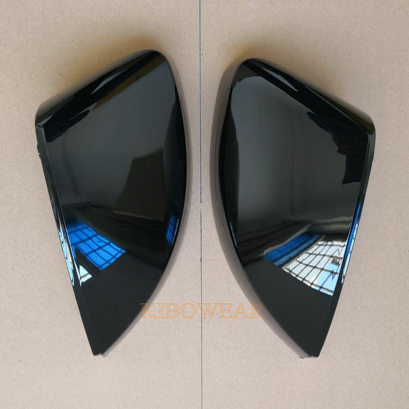Black Side Wing Mirror Cap Covers for Auto A3 S3 8V 2013 2014 2015 2016 2018 2017 2019 Replace (Glossy Pearl Black) 2020_autovado.com