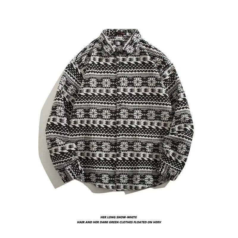 Men's clothing retro plaid shirt women's jacket autumn shirt casual cardigan chic top_autovado.com