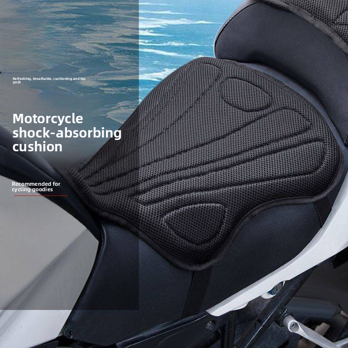 Electric Seat Cushion Shock Absorption Sun Protection Motorcycle Touring Modific Accessories Breathable Heat_autovado.com