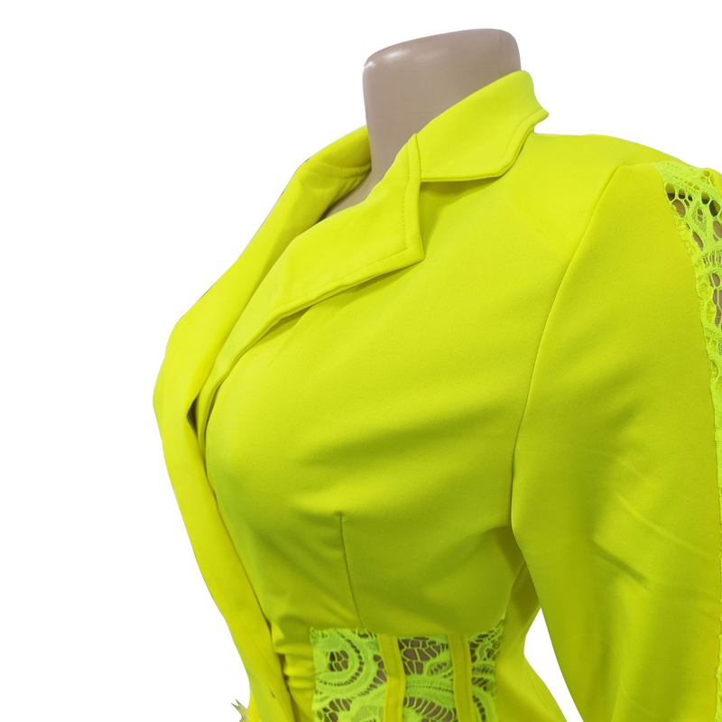 Women's fashion women's V-neck long-sleeved double-breasted tassel openwork dress_autovado.com