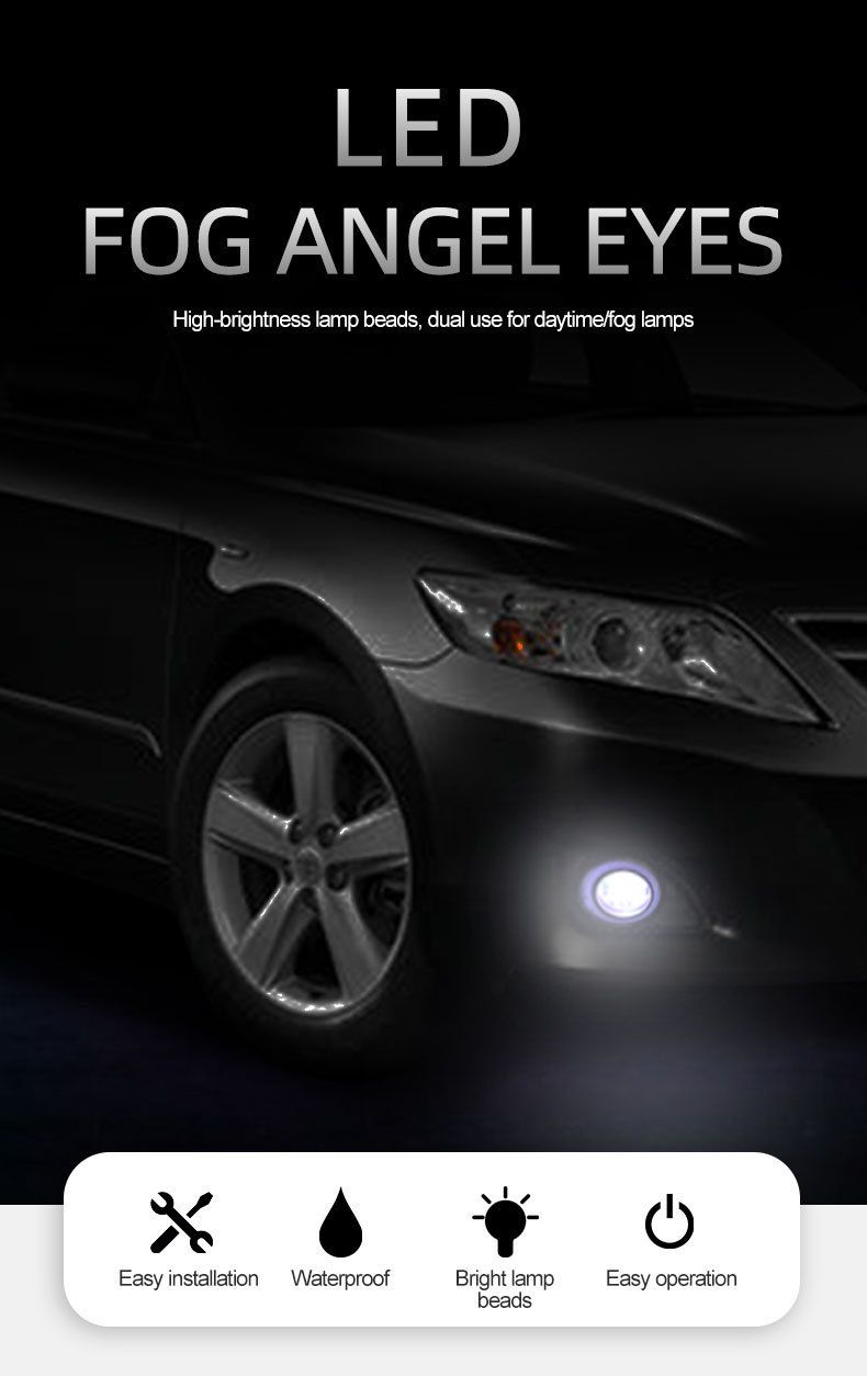 hot selling LED angel fog light RGB remote control front fog light 3.0/3.5 inch cob demon angel eye_autovado.com