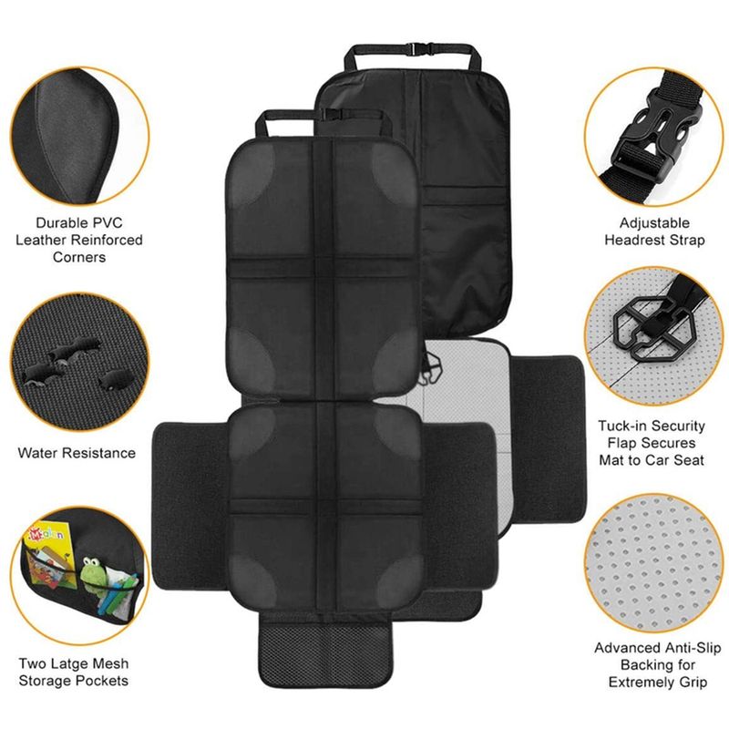 Protector For Child Water And Stain Protection Car Seat Cover With Thick Padded + Storage Bag Pet Anti-Slip_autovado.com