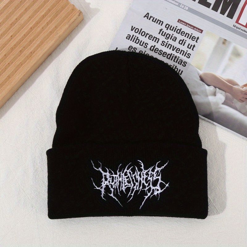 Hot Sale Women Men Winter Gothic Street Punk Knitted Bonnet Caps 100% Cotton Fashion Keep Warm Skullies Beanies Hats_autovado.com