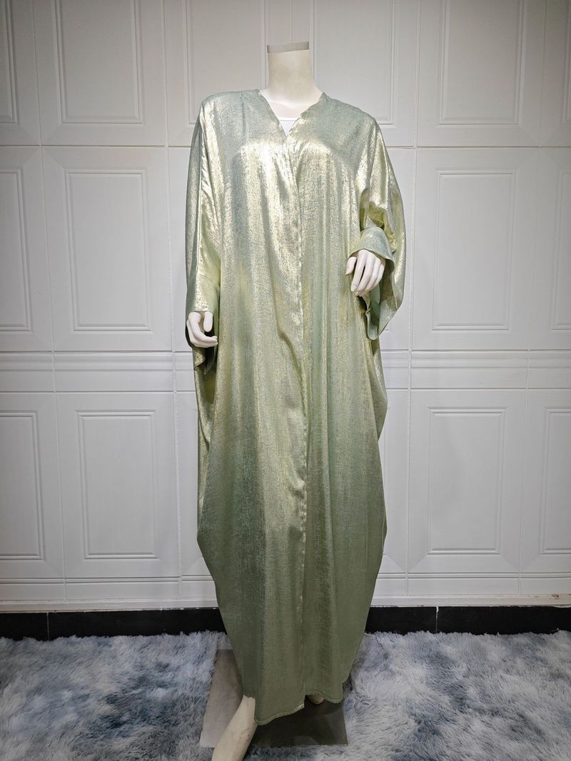 Women's Clothing Arab Dubai modern Muslim fashion gold stamped robe abaya outerwear cardigan robe_autovado.com