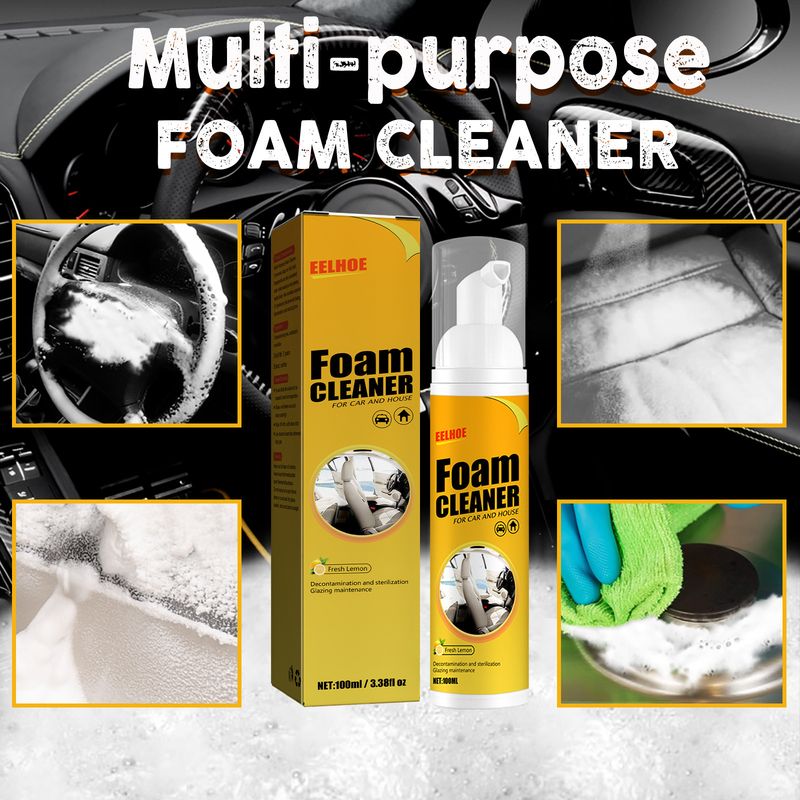 Multifunctional Foam Cleaner Car Interior Decontamination Seat Steering Wheel Cleaner_autovado.com