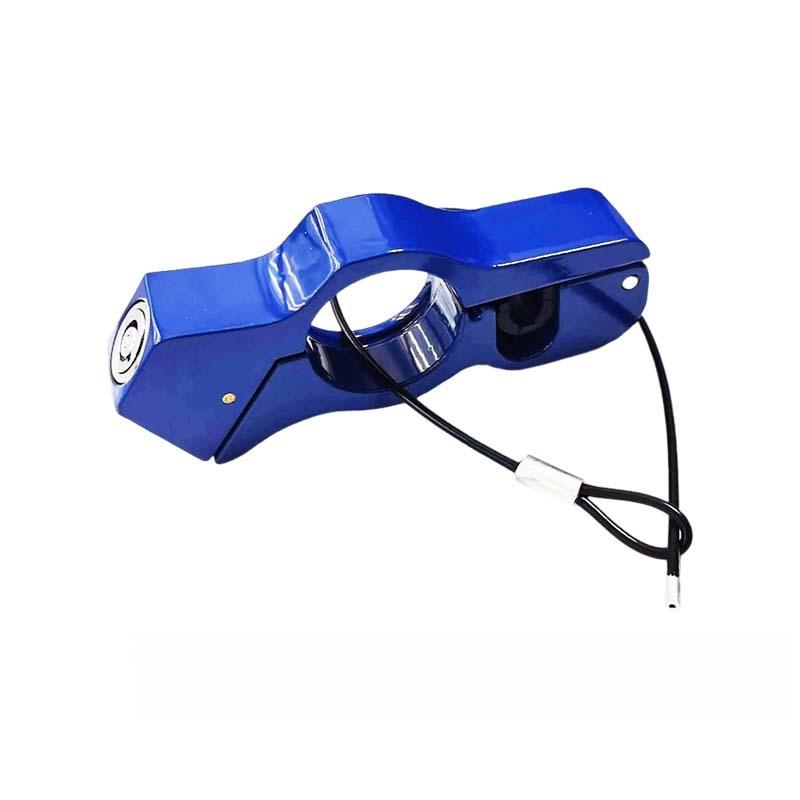 Electric Scooter Brake With Rope Pendant Safety Helmet Handlebar Motorcycle Waterproof Anti-theft Handle Horn Lock_autovado.com