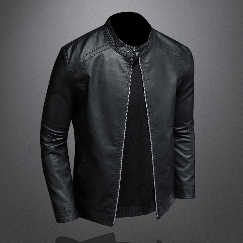 Men's Leather Jacket Men's Autumn/winter Motorcycle Casual Coat Men's_autovado.com