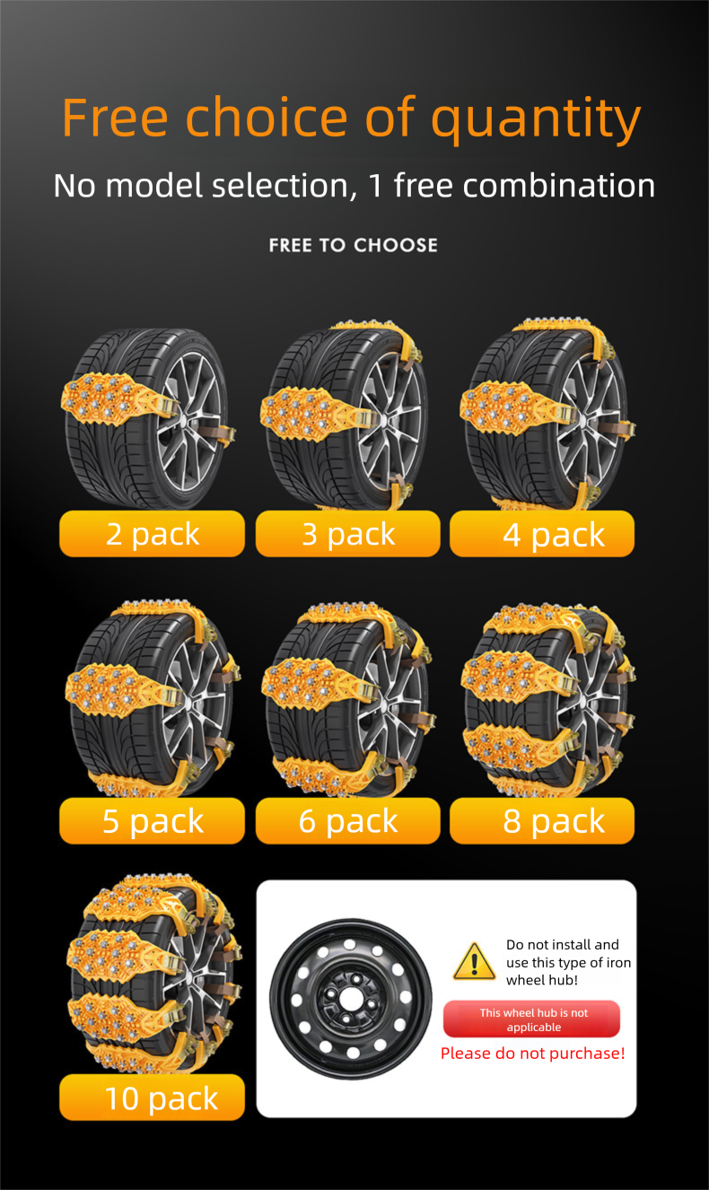 New Universal Cars, Off-Road Vehicles, SUVs, Crawler Snow Chains, Special Anti-Slip Chains For Car Tires_autovado.com