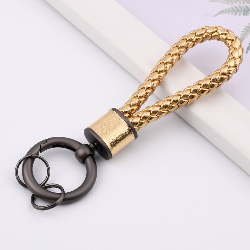 Fashion Braided Rope Anti Lost Keychain Chain Personalized Car Keychain Female Cute Women's Bag Key Pendant_autovado.com