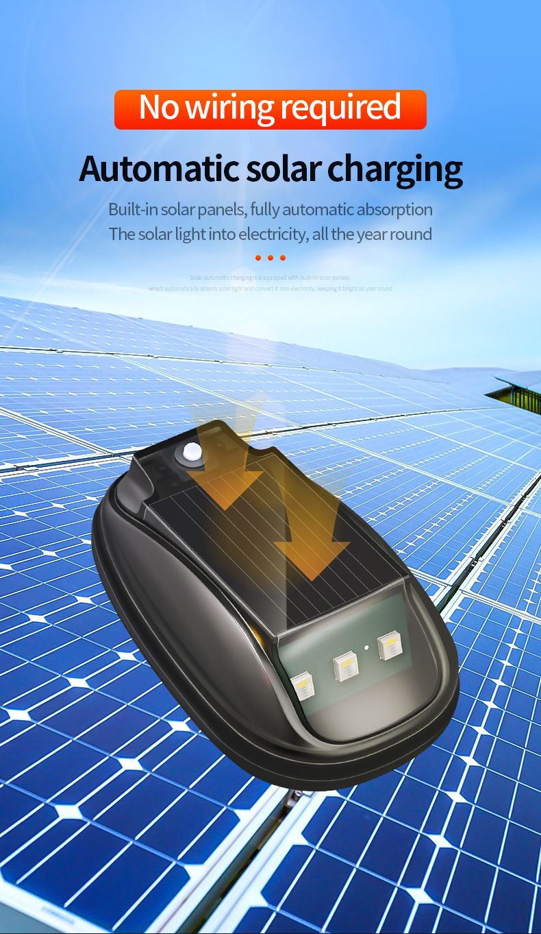 Solar Car LED Flashing Color Roof Mouse Modification No Wiring Remote Control Anti-Collision Warning Light_autovado.com