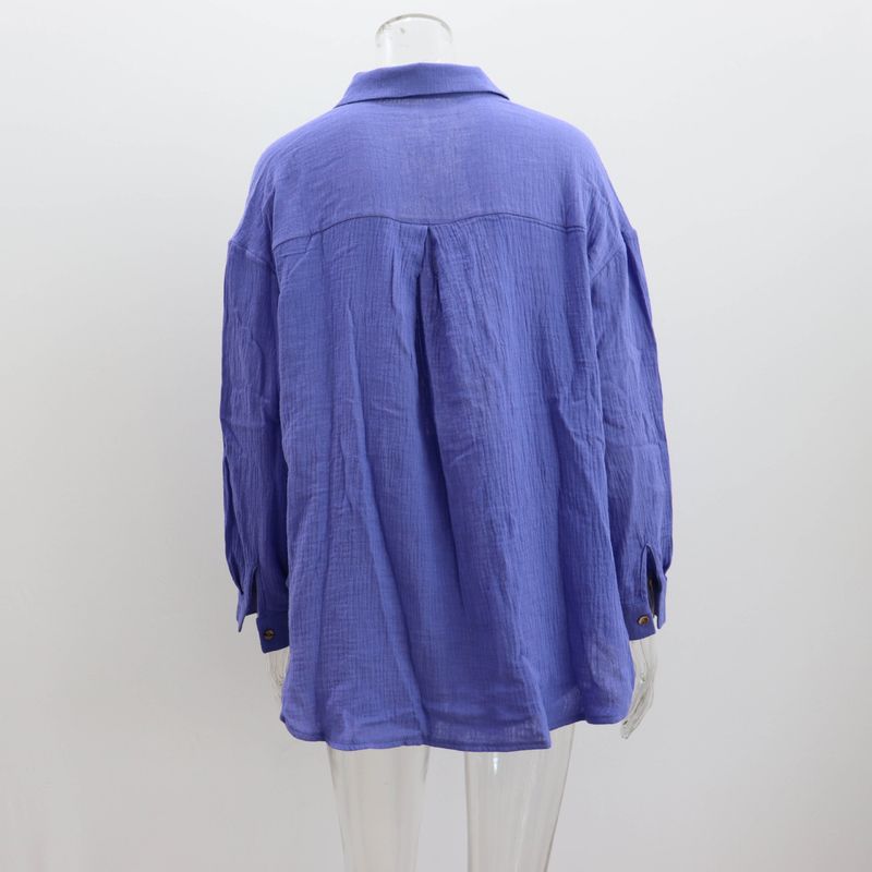 Women's Clothing new arrival lapel loose shirt high waist shorts two piece fashion casual suit_autovado.com