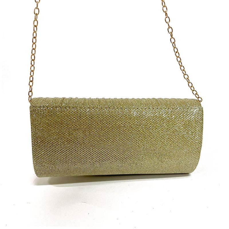 Andralyn Women's Shiny Pleated Dinner Bag Detachable Chain Strap Handbag Wedding Engagement Party Date Party Formal Dress for Ladies_autovado.com