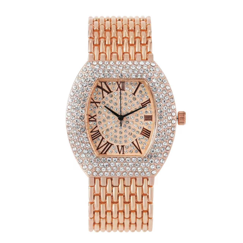 New Style Fashion Steel Band Diamond Wine Bucket Women's Sky Star Roman Quartz Wrist Watch_autovado.com