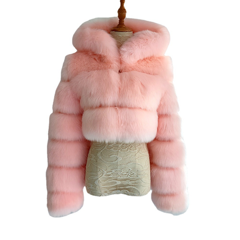 Women's Winter Thickened Artificial Fur Coat Short Jacket Fashion Large Size_autovado.com