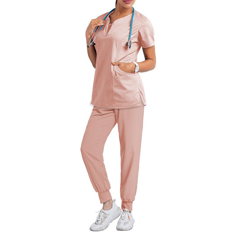 Women's ready-to-use oral dentist surgical gown split toiletry suit elastic quick-drying hospital nurse uniform_autovado.com