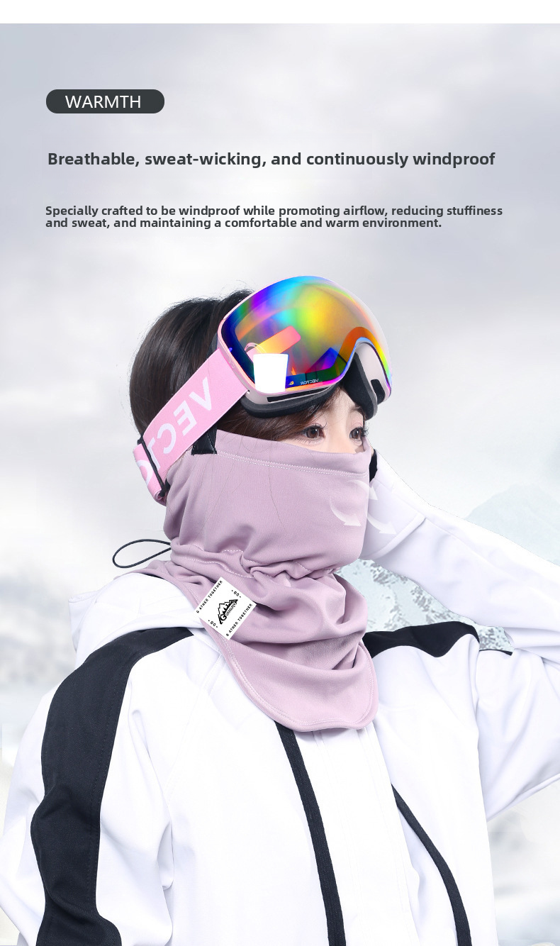 Winter Ski Mask Windproof Snowproof Warm Neck Protection Breathable Quick-dry Cycling Cold-proof Korean Style V-shaped_autovado.com